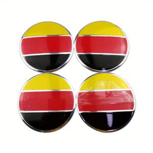 TEMU 폭스바겐, , BMW, 아우디, 포드, 스코다, 오펠을 위한 56mm 독일 색상 엠블럼 휠 센터 허브 캡 4개 세트 - 알루미늄 합금 자동차 타이어 커버 액세서리