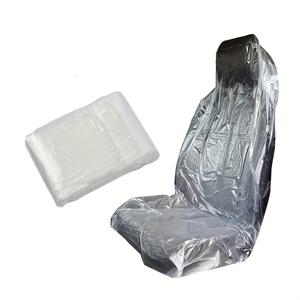 TEMU 100개 일회용 자동차 시트 커버 - 투명 플라스틱, 맞춤형, 140cm x 80cm, 먼지, 유출 및 이물질로부터 시트 보호, 차고, 여행 및 차량 청소에 이상적, 차고 서비스 액세서리 | 범용 핏 커버 | 내구성 있는 플라스틱 커버, 자동차 시트 커버