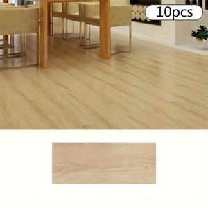 TEMU 10개입 40cm x 15.2cm 인조 나무 무늬 바닥 스티커 비닐 미끄럼 방지 타일 데칼, 클래식 우드 패턴 벽 장식 스티커