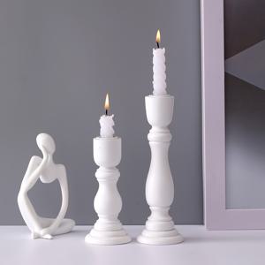 TEMU 3가지 색상의 빈티지 목재 캔들 거치대 2개 세트 - 기념일, 생일, 데이트 나이트 장식용 러스틱 디자인 | 홈 & 다이닝 테이블에 완벽 | 결혼식에 이상적