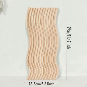 TEMU 스타일 소나무 장식 접시 - 다이닝, 벽 선반, 화장대, 벽난로 상단을 위한 기하학적 무지개 아치 & 파도 디자인 - 거실, 침실, 주방, 커피 바를 위한 다용도 홈 액센트 - 미완성 룩으로 휴일 장식, 홈 데코에 완벽