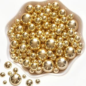 TEMU 605pcs 혼합 크기 광택 진주 - 결혼식, 생일, 크리스마스용 우아한 유리병 채우기 및 테이블 장식 - 내구성 있는 플라스틱 촛불 센터피스 및 꽃 액센트 (구멍 필요 없음), 촛불 장식, 휴일 장식, 세련된 스타일, 금속 마감
