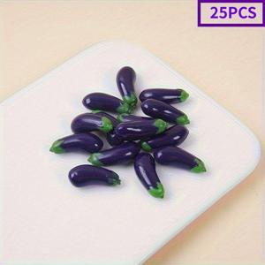 TEMU 25개 리얼리스틱 미니어처 PVC 피자 조각 - 생생한 보라색 & 녹색 가발 조각, 홈, 카, 파티 장식, DIY 공예, 축제 장식용, 테이블탑 조각품, 재미있는 디자인, 정교한 공예