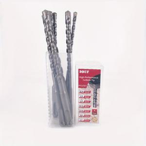 TEMU DDUF 7pcs 고성능 경화 합금 드릴 비트 - SDS PLUS 3-in-1 호환, 내구성 있는 녹 방지 디자인, 콘크리트, 벽돌, 돌 및 벽돌 표면용 - 효율적인 드릴링, 오래 지속되는 성능, 콘크리트 드릴링, 강력한 구조, 고품질 드릴 비트