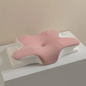 TEMU 1개 나비형 메모리폼 베개, 인체공학적 사타구니지지 슬로우 반동 수면 편안함 이불용 목베개, 등과 옆으로 자는 사람을 위한 세탁기 가능 베개커버|허리보호대|목베개