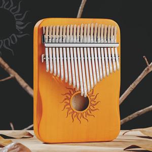 TEMU 21 Key Kalimba 악기 초보자를위한 사운드 홀이있는 풀 우드 메이플 Kalimba Eid Al-Adha Mubarak
