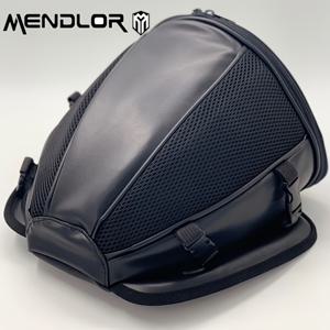 TEMU 모터사이클용 메쉬 테일 백과 백시트 세트, 조절 가능한 스트랩 여행용 벡스 백, 모든 토지 차량용 인조 가죽 핸드백 액세서리 - 블랙