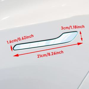 TEMU 테슬라 모델 3/Y용 4개 TPU 도어 핸들 보호 필름 - 설치가 간편하고, 세련된 반전 디자인, 오른쪽 사이드 카 스타일링 액세서리, 튼튼한 페인트 보호|방문손잡이