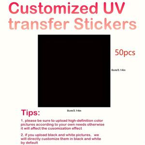 TEMU 30/50 팩, 맞춤형 3D UV 전사 스티커, 3.15인치, 블랙 글리터, 개인화된 사진 및 텍스트, 자체 접착 PVC, 무광택 마감, 유리, 물병, 커피 머그잔, 사랑 테마, 그래픽 패턴, 일회용