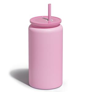 TEMU UIRZOTN 16oz 스테인리스 스틸 텀블러 컵 (뚜껑 및 빨대 포함), 이중벽 진공 보온병, 커피 및 음료용, 내구성 강화, 편안한 그립감, 누수 방지, 야외 레저, 캠핑 및 여행용, 생일 크리스마스 할로윈 선물