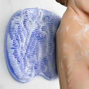 TEMU 1pc GentleTouch 미끄럼 방지 샤워 발 스크러버 - 향수 없는, 알코올 없는, 배터리 없는, 폴리에스터, 수동으로 작동하는 탈모 패드, 순환을 촉진하고, 이스터, 생일, 어머니의 날, 샤워 발 스크러버에 이상적인 욕실 액세서리 | 부드러운 탈모 | 내구성 있는 발 스크러버