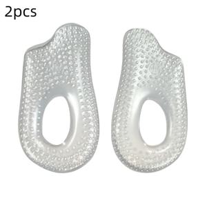 TEMU 발 뒤꿈치 쿠션 깔창 2 켤레, 견고하고, 반 사이즈, 마사지, 충격 방지, 부드럽고, 통기성이 좋으며, 발에 사용합니다.