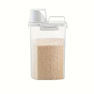 TEMU 뚜껑이 있는 밀봉 식품 보관용기 세트 - BPA 프리 폴리에틸렌 주방 저장함, 시리얼, 견과류, 밀가루, 쌀에 적합 - 곤충 방지, 습기 방지, 휴대용 누수 방지 분배 및 보관 상자, 식료품 저장실에 적합 - 범용|트라이탄밀폐용기
