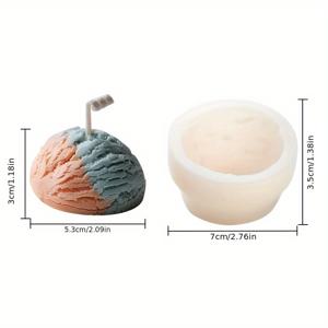 TEMU 1개 실리콘 캔들 만들기 몰드 - DIY 장식용 비누 및 향초 몰드, 하트 모양의 동굴, -급 무독성 소재, 공예 및 홈 데코에 완벽, 캔들 만들기 용품
