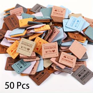 TEMU 50개 세트 핸드메이드 러브 태그 - 멀티컬러 