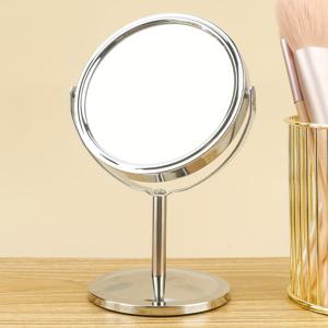 TEMU 대형 원형 화장대 거울, 양면 확대 및 일반 거울 - 견고한 원형 베이스와 미끄럼 방지 발, 드레싱 테이블, 욕실, 침실용 광택 크롬 - 휴대용 우아한 메이크업 거울, 이상적인 선물 - 해안 테마 디자인, 표면, 컴팩트하고 가벼워 보관이 용이, 화장대 또는 여행에 완벽, 화장대용 거울, 확대 기능이 있는 화장 거울, 접이식 메이크업 거울|돋보기