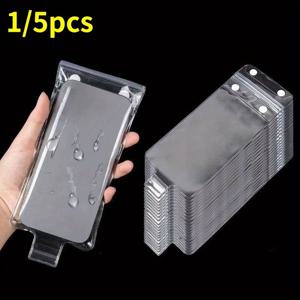 TEMU 5pcs 자전거 라이더 전화 비 오는 날 커버, 충전 클립 및 터치 스크린 충전 포트 - 투명한 내구성 있는 보호 케이스, 자전거, 비 오는 날, 야외 활동, 자전거 팩, 세련된 디자인, 안전한 핏, 자전거 애호가를 위한 필수품