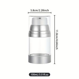 TEMU 1개 유메이 순간 진공 리필 가능 프레스 병 - 100ml/120ml/150.51oz/4.22oz/5.27oz 누수 방지 ABS 빈 펌프 디스펜서, 로션, 클렌저, 샤워 젤, 샴푸 등용 - 투명한 화이트 캡, 여행 친화적 디자인, 슬림한 펌프 병, 투명 용기