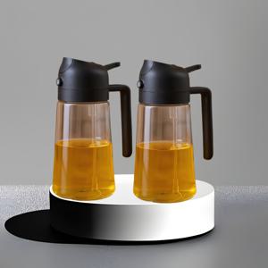 TEMU 2개입 470ml 플라스틱 오일 스프레이어 주방 디스펜서 병, 스프레이 병, 2-in-1 올리브 오일 스프레이어 및 디스펜서, 요리용 오일 스프레이 병 470ml/15.8oz, 그릴링, 에어 프라이어, 베이킹, 샐러드용
