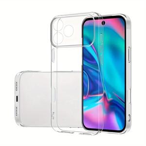 TEMU 아이폰 Air 17 Pro 17 Pro Max용 투명 소프트 TPU 휴대폰 케이스, 내구성 있는 충격 방지 백커버, 일상 사용 케이스, 슬림한 휴대폰 보호 커버, 디자인, 가볍고 튼튼한 보호 커버, 충격 방지 쉘, 모바일 액세서리 애호가, 아이폰 사용자를 위한 제품