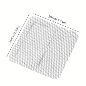 TEMU 30개 자체 접착식 플라스틱 메쉬 드레인 커버 - 10cm x 10cm, 주방 및 욕실용, 곤충 방지, 쉬운 설치, 내구성 있는 재질, 현대적 디자인, 방수 그릴