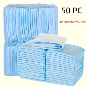 TEMU 20/50개 흡수성 강아지 훈련 패드, 헤비듀티 패브릭 강아지 소변 패드, 12, 99x17, 72인치/17, 72x23, 62인치/23, 62x35, 43인치, 누수 방지, 세탁 가능, 대형견용, 파란색|배변패드