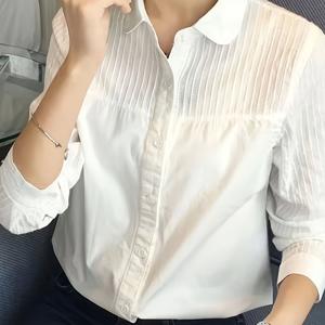 TEMU 다용도 패셔너블 화이트 셔츠|여름블라우스