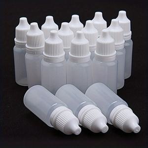 TEMU 25/50/100개 15ml 빈 플라스틱 스퀴즈 드로퍼 병 - 아이 리퀴드, 에센셜 오일 및 용 재충전 가능 직사각형 용기, 안전한 압착 디자인으로 내구성 있고 사용하기 쉬움, 투명 병 | 스타일리시한 스토리지 솔루션, 보관용