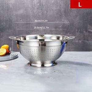 TEMU 스테인리스 스틸 컬러더 세트: 1.5Qt, 3Qt, 5Qt (주방용) - 과일, 채소 등 물빼기에 완벽합니다.