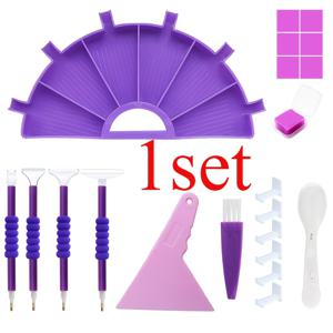 TEMU DIY 도안 보관 트레이 - 컬러풀한 비즈로 라운드 반원 디자인, 플라스틱 재질, 크래프트 용품 정리에 이상적, 크래프트 정리 | 컬러풀한 비즈 보관 | 내구성 있는 플라스틱 트레이, 비즈 보관 정리기