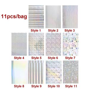 TEMU 11개 JSFUN 물고기 비늘 스티커, 투명 무지개 레이저 반사 데칼, PVC, 각각 20x10cm, DIY 낚시 미끼, 플라이 낚시 반짝이 시뮬레이션, 배터리/마그네슘 막대 없음