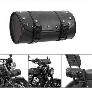 TEMU 범용 포크 백 인조 가죽 새들백 공구 가방 수납 파우치 방수 스포츠터 XL 소프트테일 HONDA Yamaha용