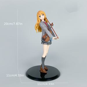 TEMU 아름다운 일본 애니메이션 학교 소녀 JK 스커트 인형, 빨간 가방 및 바이올린 - 책장 또는 상자용 PVC 데스크톱 장식, 애니메이션 팬을 위한 이상적인 선물, 축제 휴일 선물, 축제 선물 아이템|즐거운 자세|세부한 의상, 애니메이션 방 장식