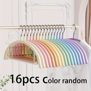 TEMU 8/16개 하트 리프 무지개 옷걸이 - 미끄럼 방지 무흔적 디자인, 내구성 있는 금속 없는 옷걸이, 침실 및 욕실 정리용, 공간 절약 다목적 옷장 수납, 랙