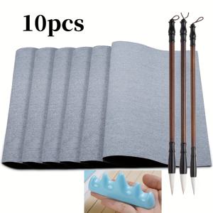 TEMU 6pcs 매직 워터 쓰기 천 세트 | 재사용 가능 | 초보자 및 전문가용 빠른 건조 서예 연습 천 | 클로저, 중간 포인트 | 부드러운 쓰기 및 쉬운 청소에 이상적|캘리그라피