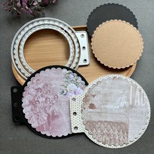 TEMU 스크랩북, 인사말 카드 및 앨범과 같은 DIY 장식에 완벽한 하트 모양과 원형 탄소강 커팅 다이 세트. 빈티지, 섬세한 탄소강 스탬핑 몰드는 수제 아이템 제작을 위한 필수 재료입니다