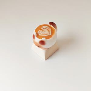 TEMU 수공예 시암 고양이 커피컵 디자인 키캡, 기계식 키보드 스위치용. 매력적인 키보드 장식 및 교체용 키캡, 휴일 또는 생일 선물로 완벽한 선택|키캡|키캡