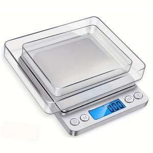 TEMU 1개 디지털 식품 저울, 그램 및 온스 측정 범위 0.1g/3kg (6.6파운드), 스마트 주방용 저울 - 음식, 베이킹, 요리, 사워도우 빵, 체중 감량에 적합한 소형 주방 도구