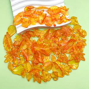 TEMU 100g 녹색 아크릴 잎 주문, 투명 잎 주문 아크릴 비즈 재미있는 식물 주문 잎 귀걸이 귀여운 녹색 잎 비즈 캡, 보석 만들기 DIY 공예 여성 귀걸이 목걸이 발목끈