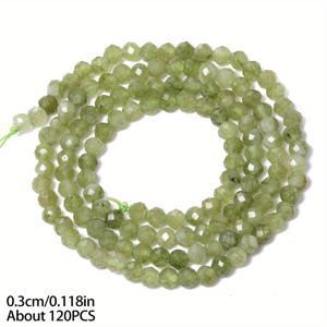 TEMU 비즈 & 비즈 어소트먼트 - 2/3/4mm AAA 페리도트 스톤 천연 컷팅 비즈 - DIY 주얼리 만들기, 팔찌, 목걸이용 내구성 있는 공예 재료, 반짝이는 디자인 비즈
