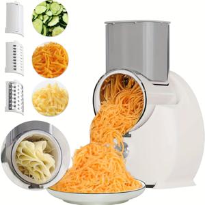 TEMU SENBOWE 전기 치즈 슬라이서 & 푸드 프로세서, 3종 교체 가능 블레이드, USB 전원 전동 다지기, 1000 RPM 강력 모터, 안전 잠금 장치 - 치즈, 채소, 견과류, 파스타용 - 홈, 오피스, 파티를 위한 컴팩트 주방 가전 - 쉬운 세척 디자인