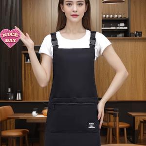 TEMU 패셔너블하고 우아한 조절 가능한 캔버스 앞치마, 단추식 잠금장치와 더블레이어 수납공간 | 주방용·호텔용으로 내구성과 관리가 쉬운 원단|꽃집·정원사·밀크티점·베이킹·바비큐·네일살롱을 위한 유니폼, 빈티지 여성 앞치마, 전문적인 작업복, 고품질의 튼튼한 소재로 제작된 사계절형