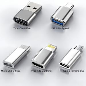 TEMU 아이폰 16/15/14/13/12 프로/프로 맥스용 USB-C 어댑터, 타입 C 여성 - USB 남성 변환기, 고속 데이터 전송 및 충전용 USB - USB-C 어댑터, 타입 C 변환기, 라이트닝 - 타입 C 어댑터, USB-C 어댑터, 란 A 라이트닝 어댑터, USB - 타입 C 어댑터