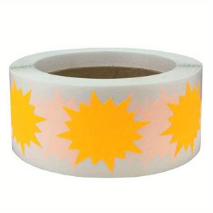 TEMU 500 롤/형광 색상 무지개 빛 폭발 양식 비 건조 라벨 스티커 1 인치 - 2.5cm