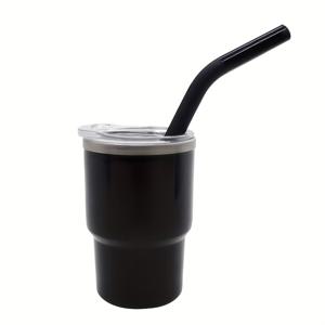 TEMU 외부 플라스틱과 내부 스틸이 있는 3oz 자동차 컵 1팩, 내부 304 스테인리스 스틸 스트레치 라이너, 외부 플라스틱 PP, 뚜껑 PS, 스테인리스 스틸 접합 실리콘 슬리브 빨대 미니 컵