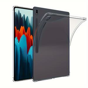 TEMU 태블릿 보호 커버 투명 소프트 TPU 울트라 씬 풀 커버 에어 쿠션 충격 방지 범퍼 케이스, S9 Ultra 14.6인치, S9+, S9FE+ 12.9인치, S9+ 12.9인치 호환