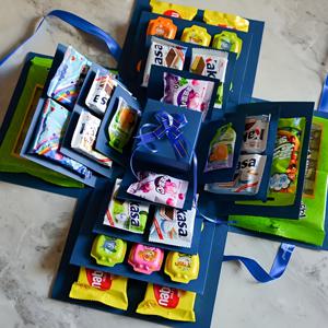 TEMU 다양한 상황에 적합한 뚜껑이 있는 선물 상자 세트 - 생일, 결혼식, 제안과 같은 기념일을 위한 다기능 DIY 파티 선물 포장 키트 (음식 포함되지 않음), 테마 패턴된 종이, 다중 공간 표시 상자, 종이 재질로 제작|DIY