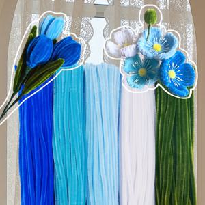 TEMU 250개 파이프 클리너 공예 키트 - 5색 혼합 컬러 DIY 소품, 봄 홈 데코 및 전문가용 프로젝트용 파이프 클리너 꽃 모양 대량 세트