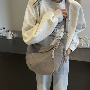 TEMU 대용량 토트백, 가벼운 나일론 크로스바디 백 조절 가능한 스트랩 및 다중 지퍼 수납공간, 일상/출퇴근/쇼핑용, 6가지 컬러 선택 가능|크로스백|테무쇼핑|토트백