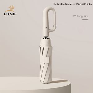TEMU 자동 팝업 선쉐이드 우산 - 8개 리브 경량 접이식 디자인, UV 보호 및 방수 기능, 남녀 공용, 캐주얼/비즈니스/패션 스타일, 야외용 우산, 내구성 있는 프레임